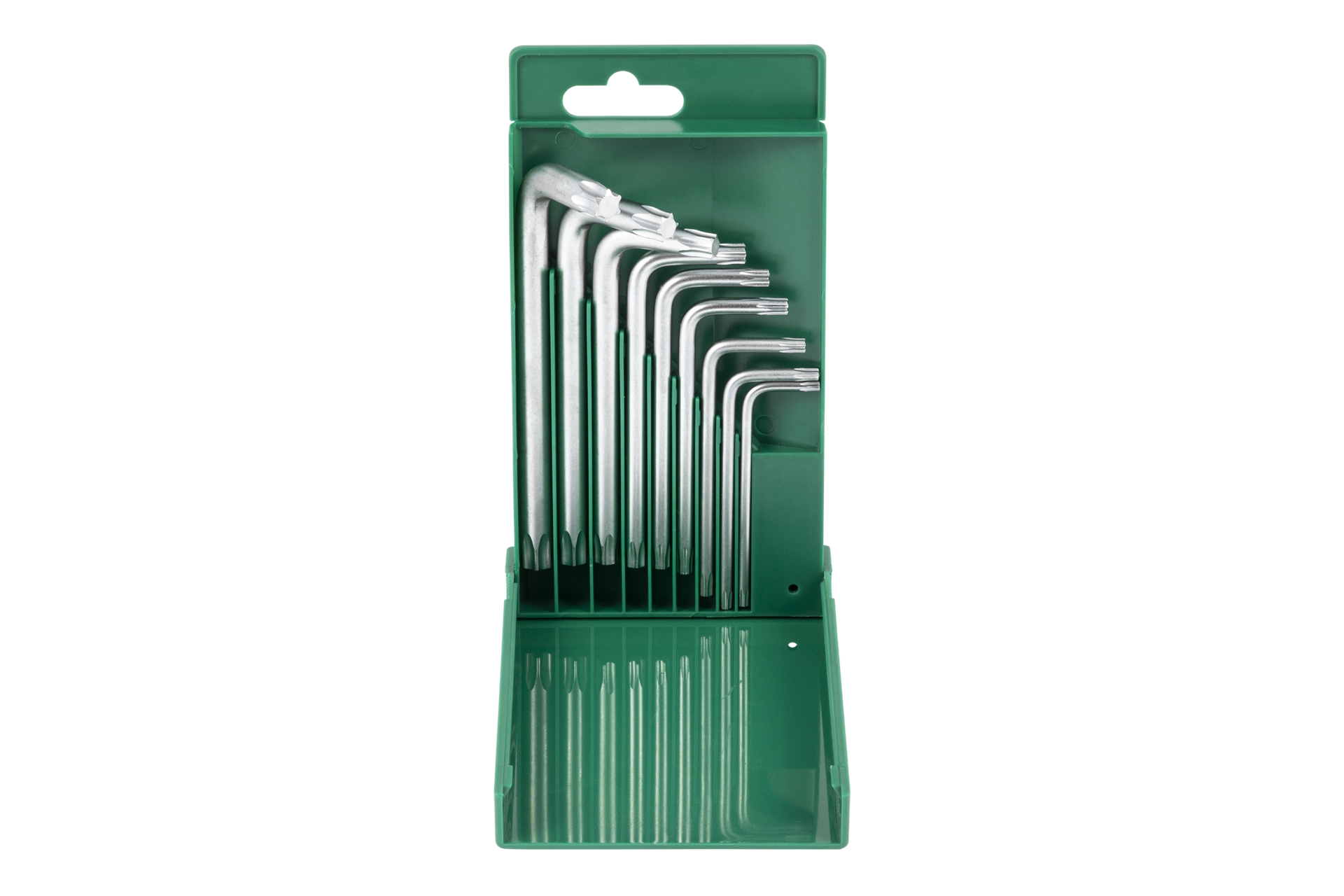 Zestaw 9szt. kluczy wpustowych TORX giętych T10-T50 1 Zestaw 9szt. kluczy wpustowych TORX giętych T10-T50
