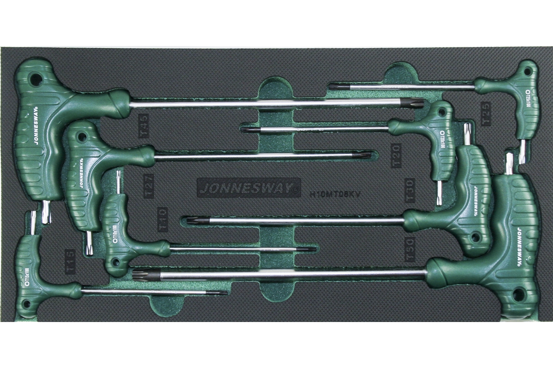 Zestaw 8szt. kluczy wpustowych TORX z uchwytem we wkładce EVA 1 Zestaw 8szt. kluczy wpustowych TORX z uchwytem we wkładce EVA