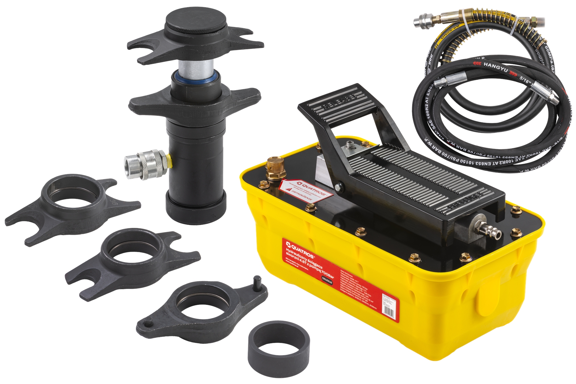 Hydrauliczny ściągacz sworzni 4.5T z pompą 700Bar 3 Hydrauliczny ściągacz sworzni 4.5T z pompą 700Bar - obrazek 3