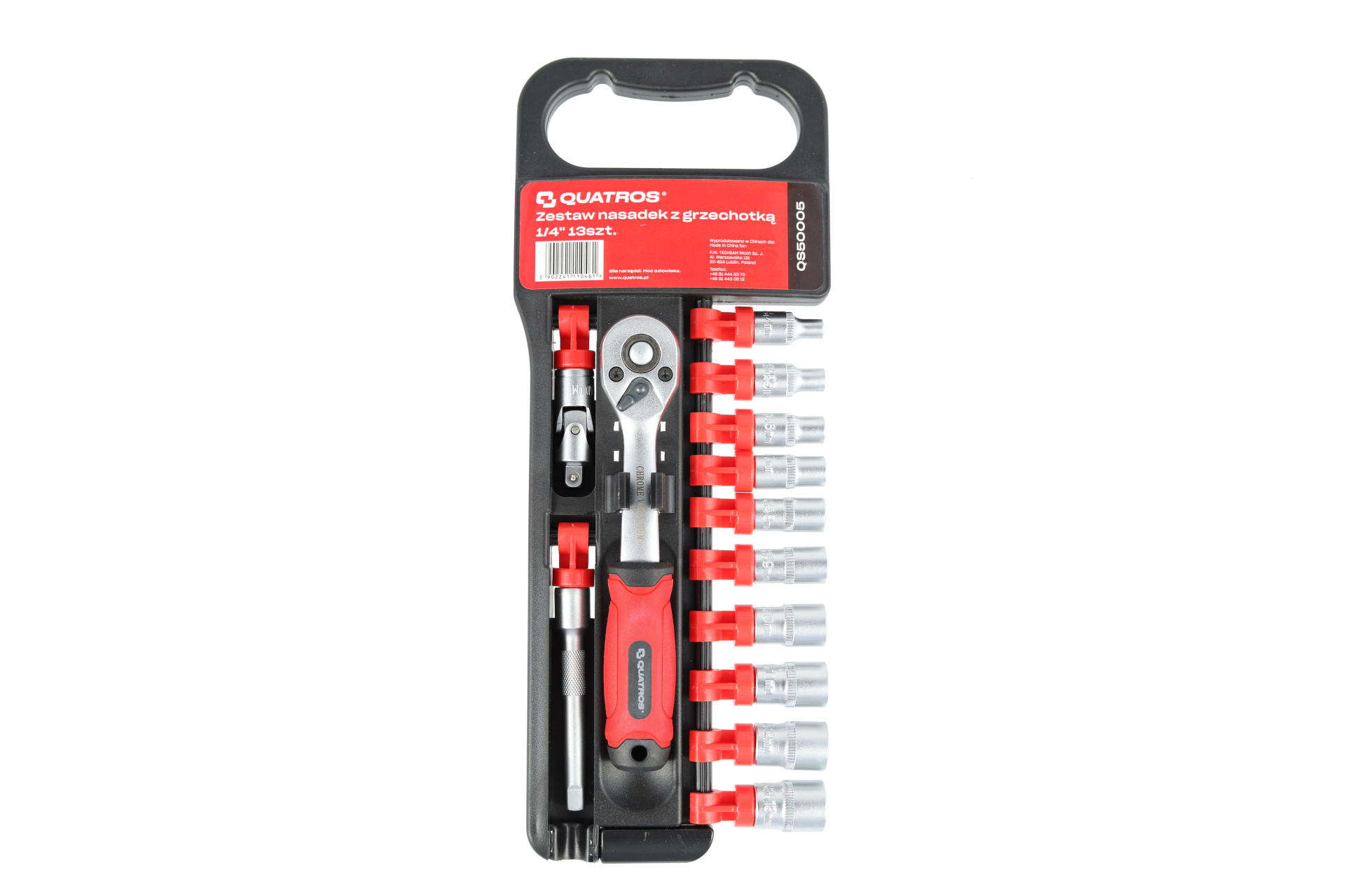 Zestaw nasadek z grzechotką 1/4" 13szt. 1 Zestaw nasadek z grzechotką 1/4" 13szt.