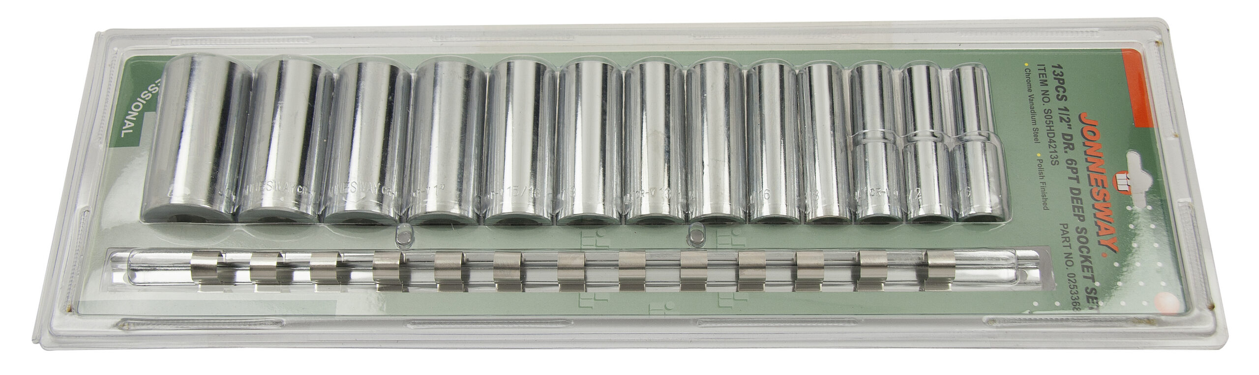 Zestaw 13szt. nasadek długich 1/2" 6-kątnych calowych 2 Zestaw 13szt. nasadek długich 1/2" 6-kątnych calowych - obrazek 2