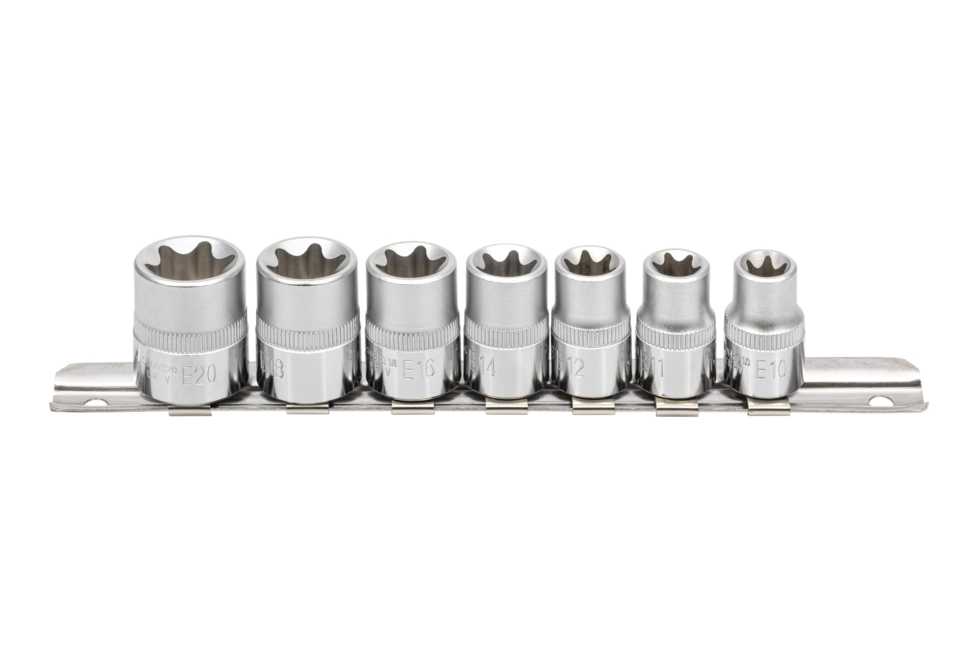 Zestaw 7szt. nasadek 3/8" E-TORX 1 Zestaw 7szt. nasadek 3/8" E-TORX