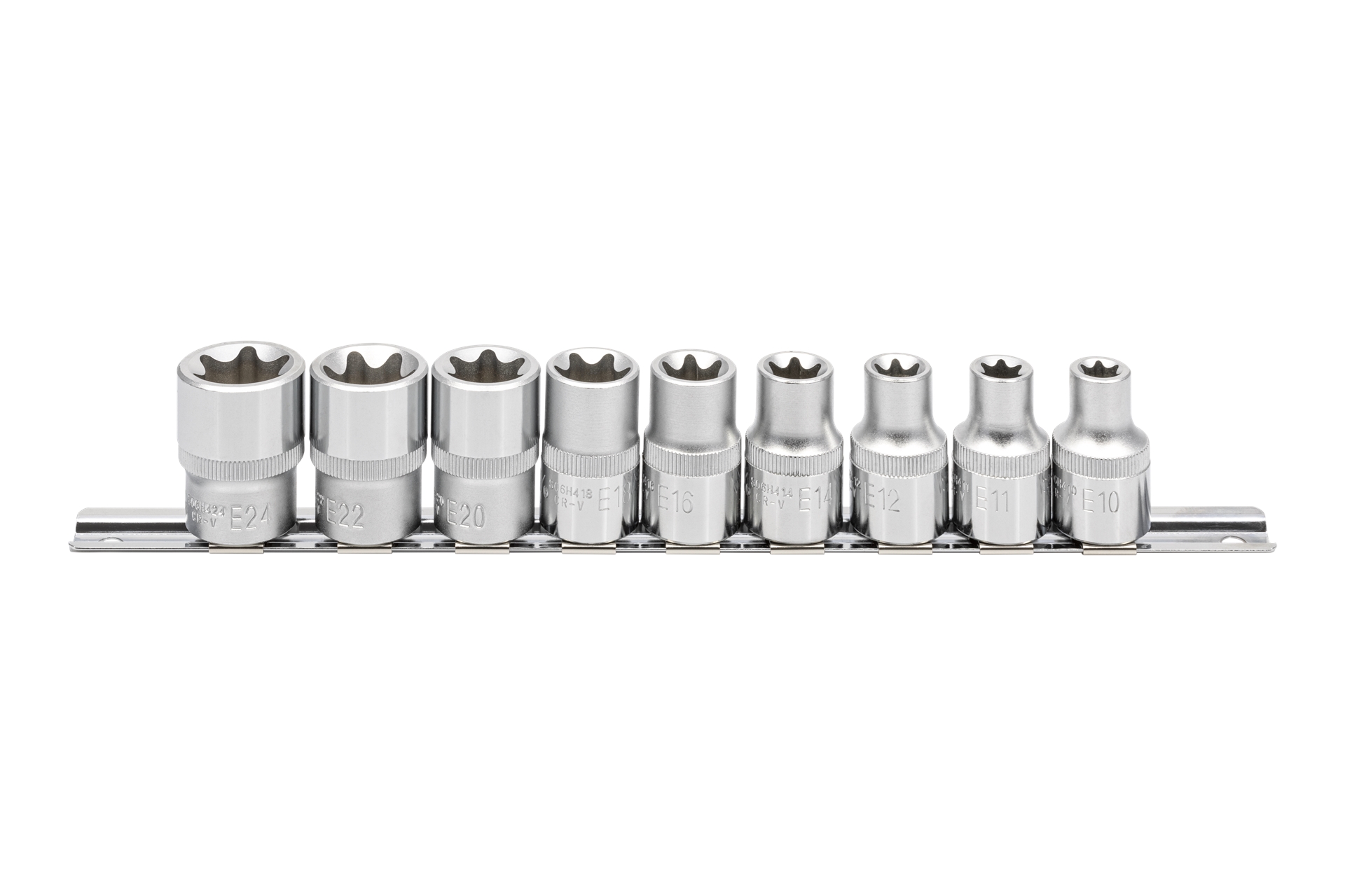 Zestaw 9szt. nasadek E 1/2" 1 Zestaw 9szt. nasadek E 1/2"